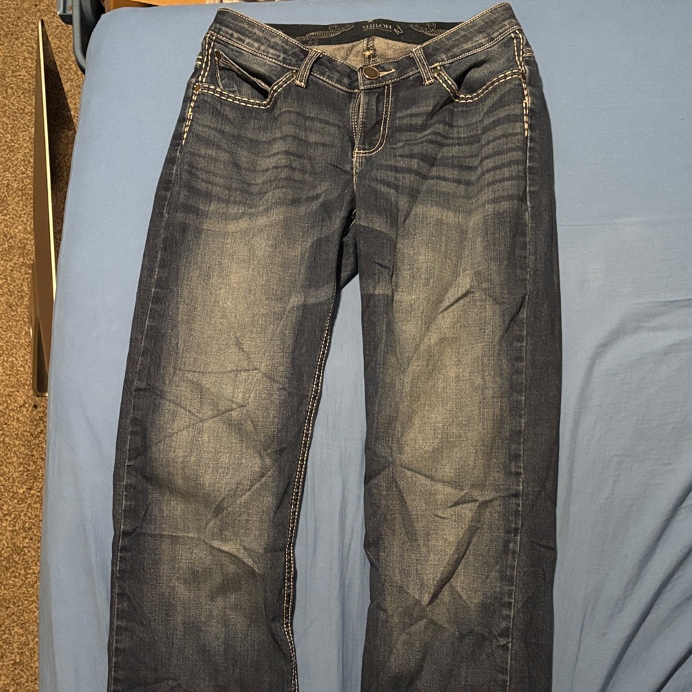 Wrangler Dark Blue Straight Leg Jeans